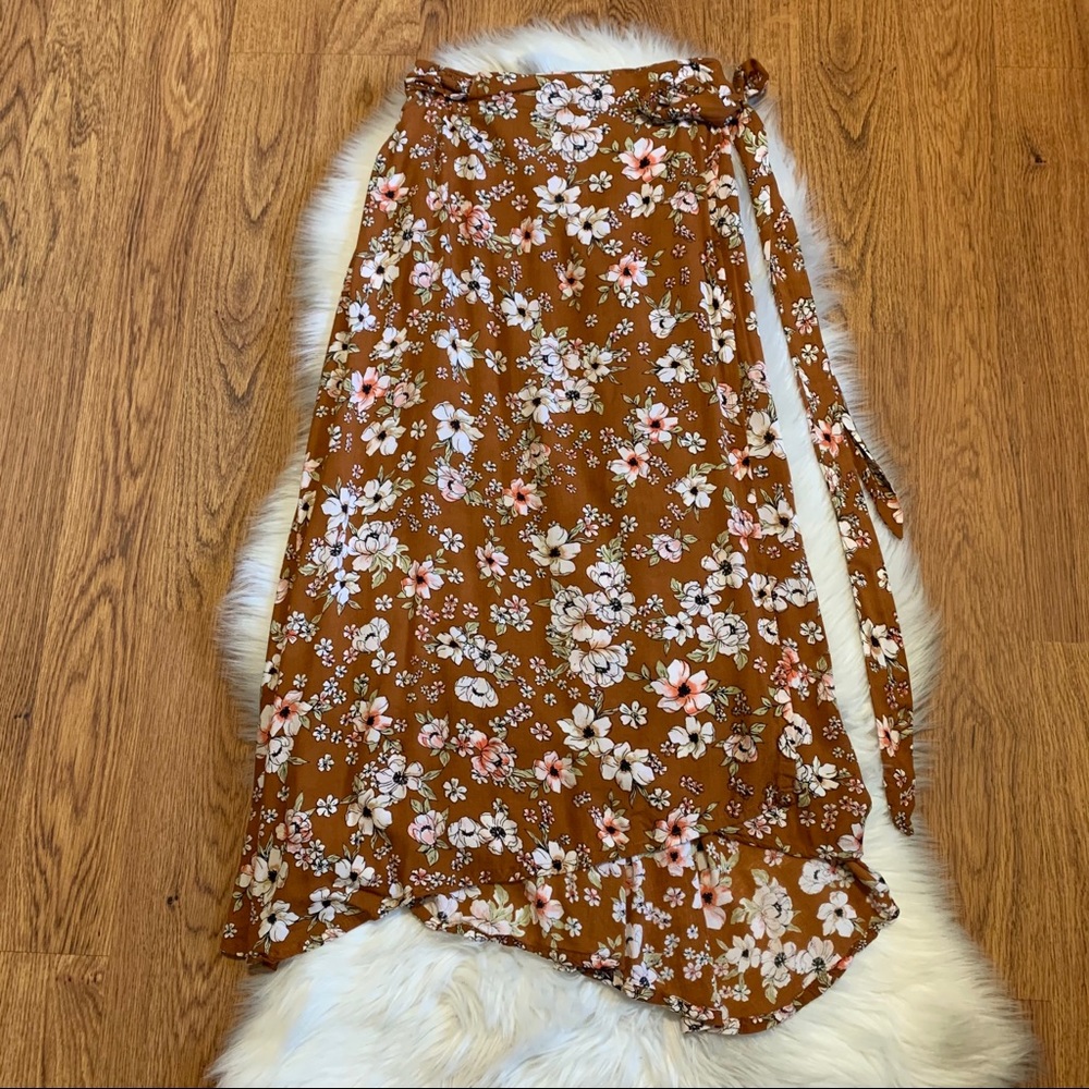 Faithfull The Brand Caribe Wrap Floral Skirt Large